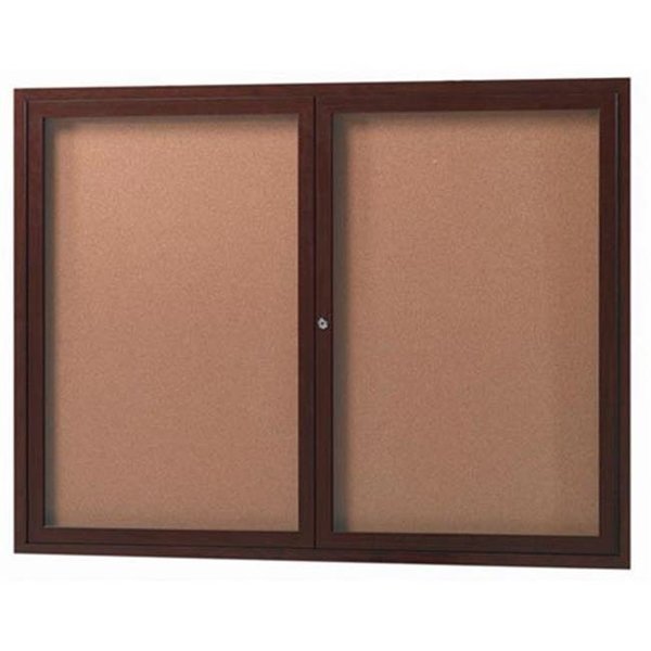 Aarco Aarco Products WBC3672RC Enclosed Bulletin Board with Walnut Frame WBC3672RC